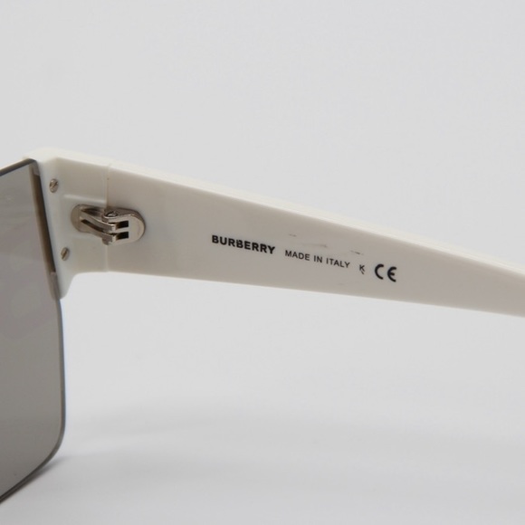 NEW BURBERRY BE4291 3007/H UNISEX SHIELD SUNGLASSES BURBERRY BE4291 WHITE - Picture 11 of 13